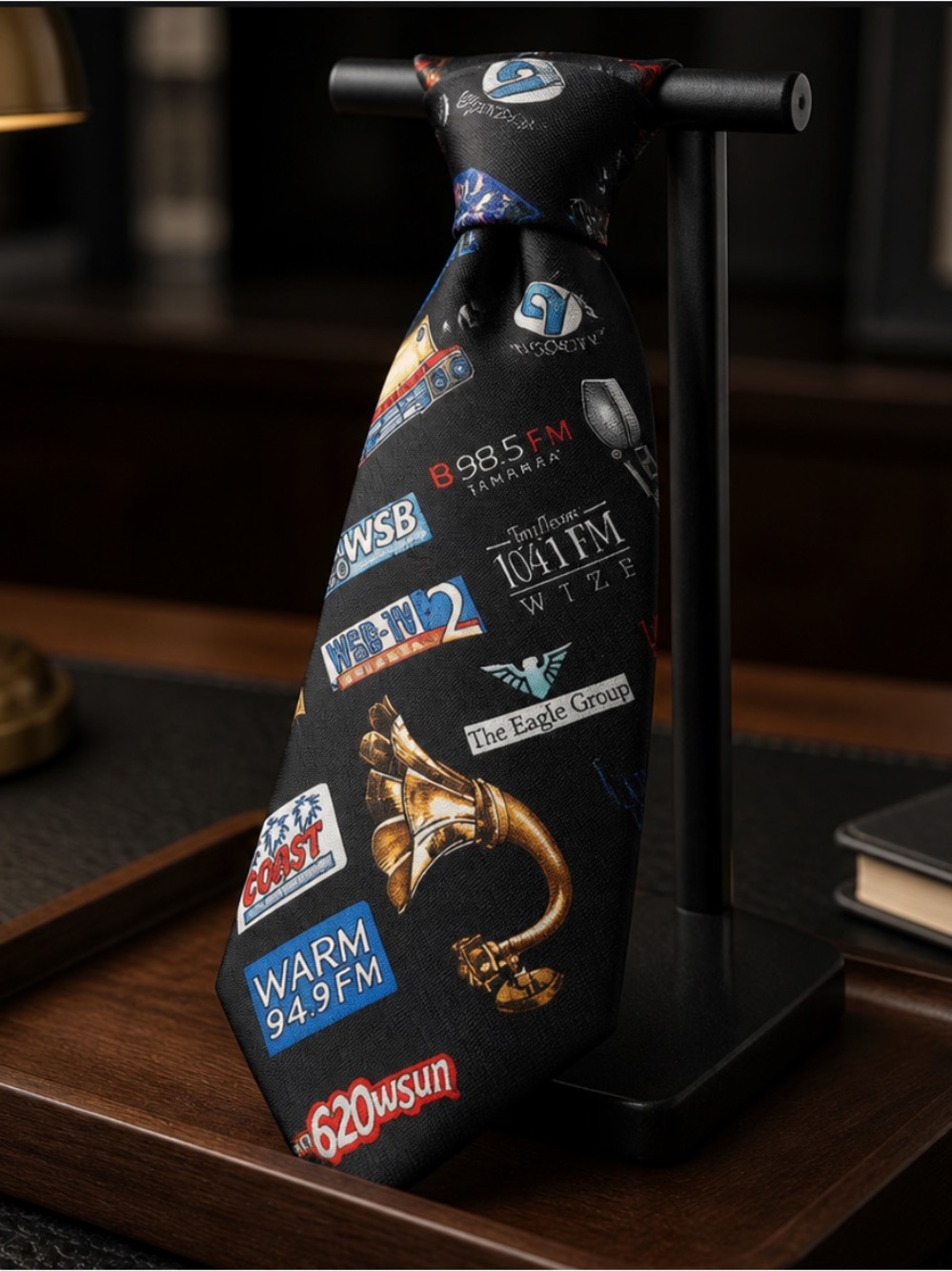 Star wars 1995  Black Blue Green Red White Radio Station Party Necktie